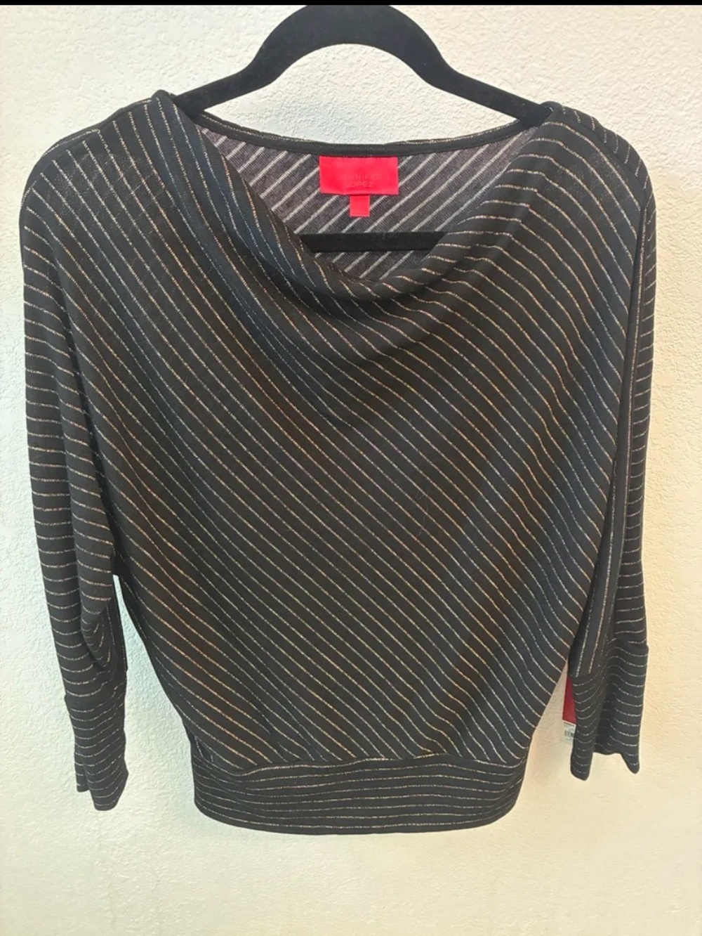 NWT - Jennifer Lopez Cowl Neck 3/4 Sleeves Top
